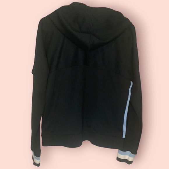 Adidas The Brand with 3 Stripes Women’s Jacket with Blue & White Stripes, Size L - Picture 2 of 6